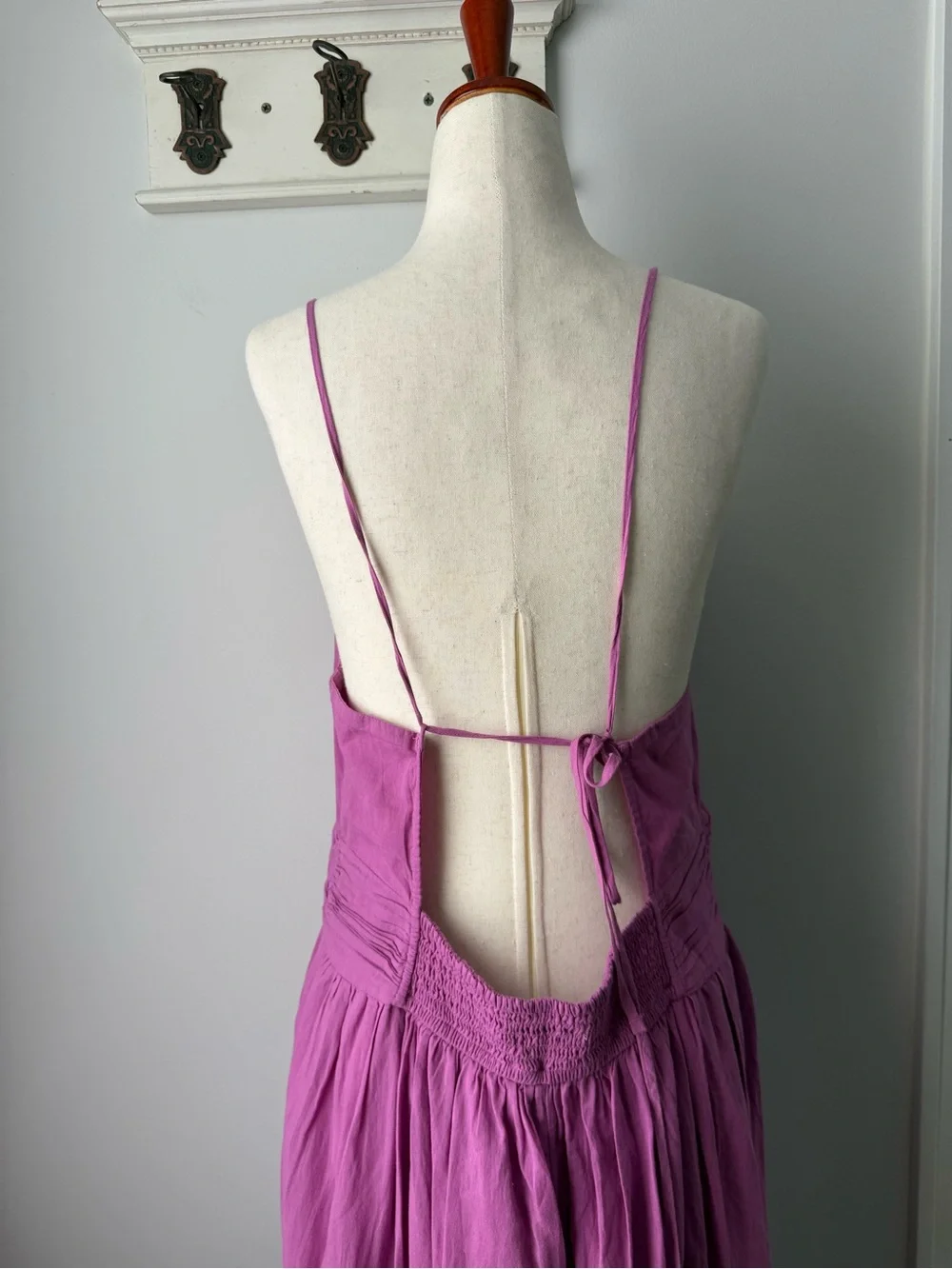 Abercrombie & Fitch Magenta Spaghetti-Strap Maxi Dress